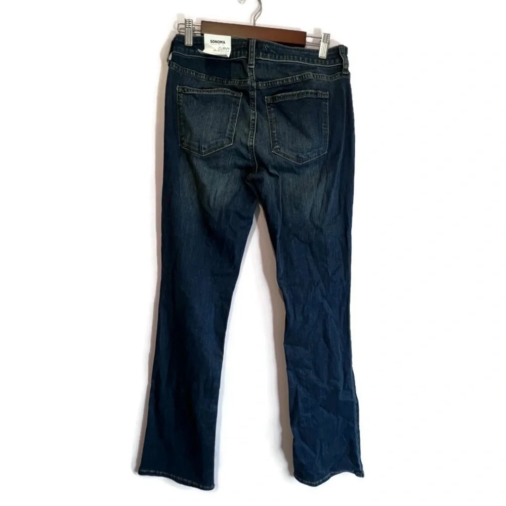 NWT SONOMA KOHLS Curvy Boot Cut Mid Rise Supersoft Stretch Jeans Size 8 Long